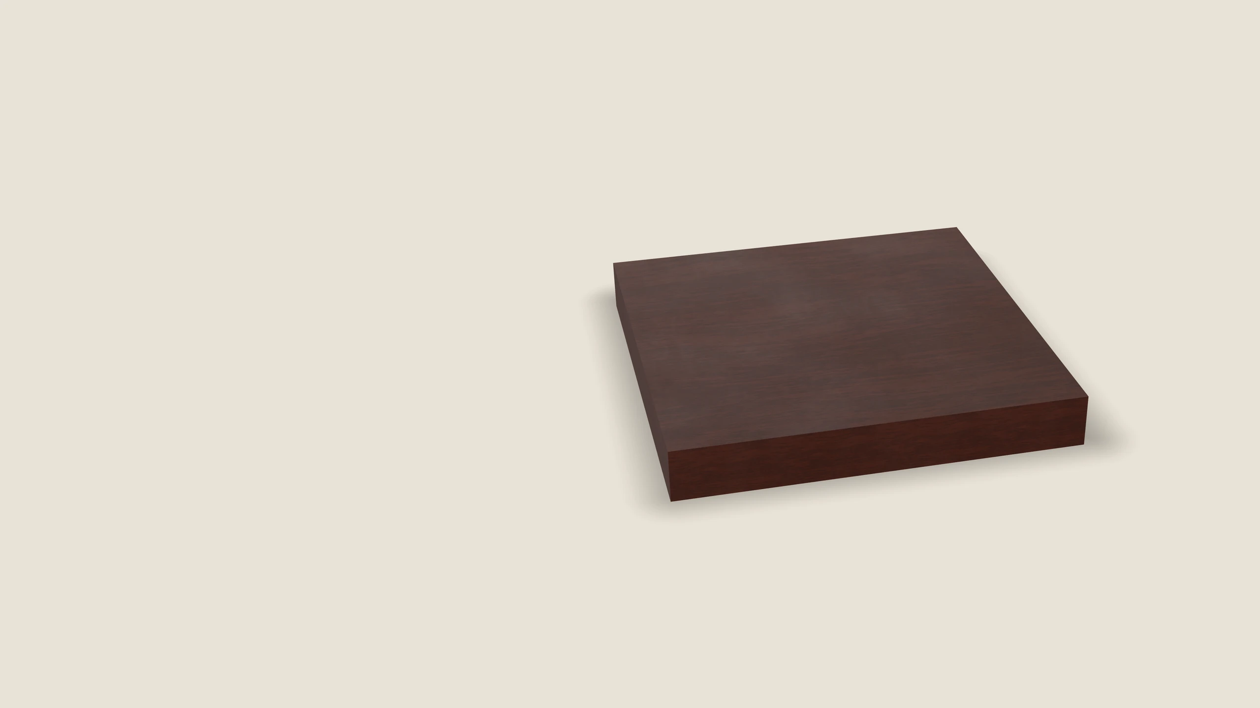 A rendering of a solid walnut block carved down into a relief of Big Bend.